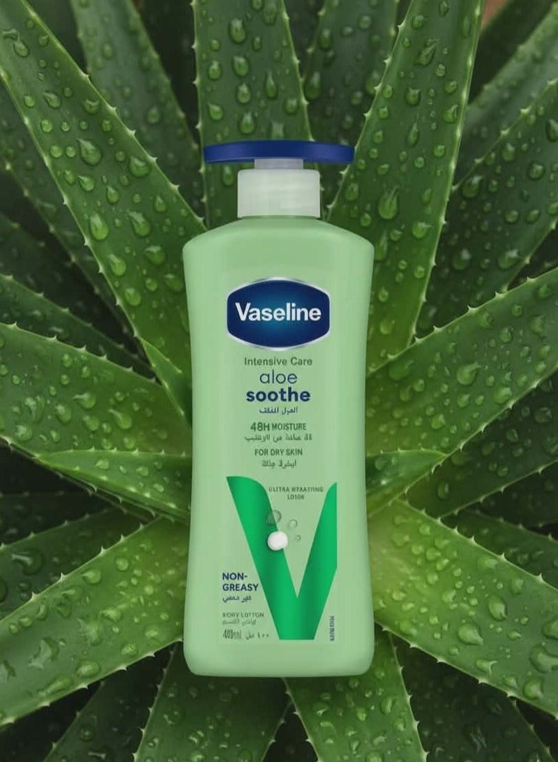 فازلين لوشن العناية المكثفة بالألوفيرا لتهدئة البشرة الجافة 400 مل - Image 3